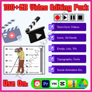 100+GB Video Editing Pack